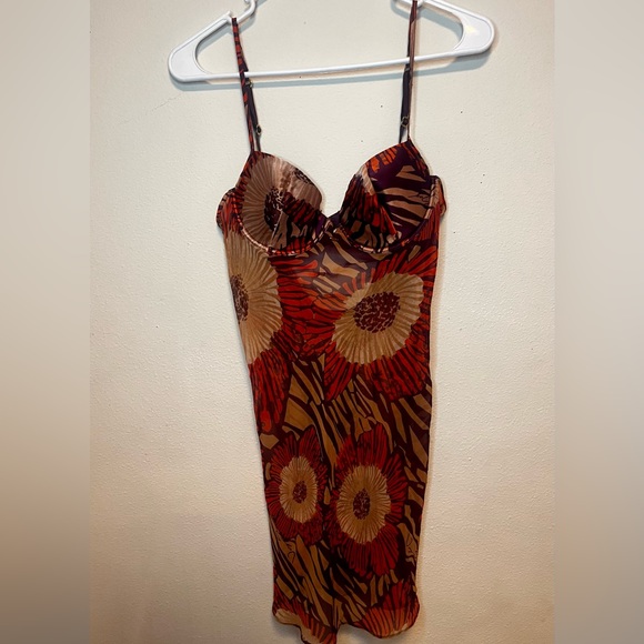 Victoria's Secret Silk Babydoll Floral Print Slip Dress Chemise Very Sexy 34 C - Picture 2 of 10